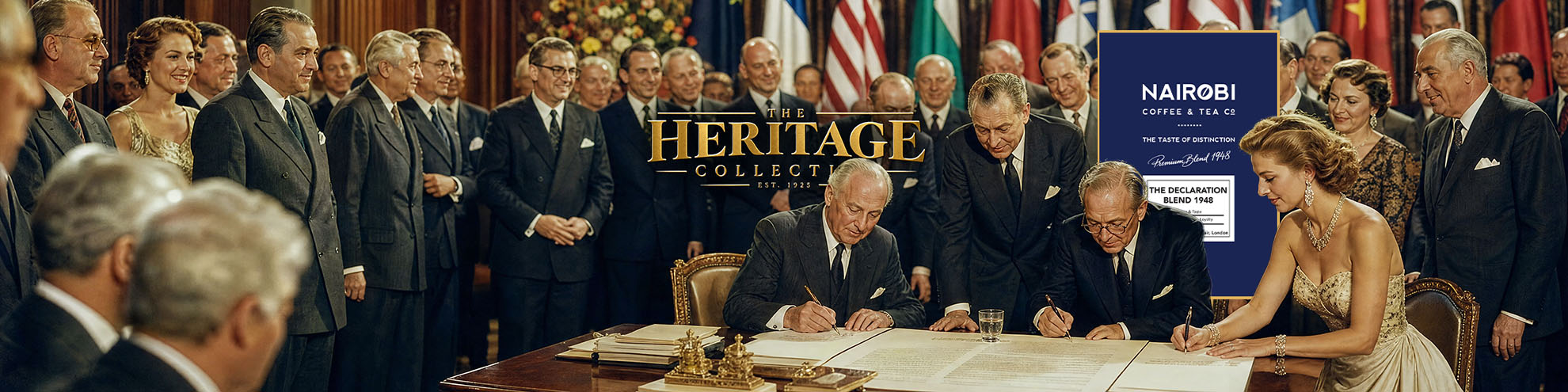 The 1948 Declaration Blend — Heritage Collection ground coffee and coffee beans