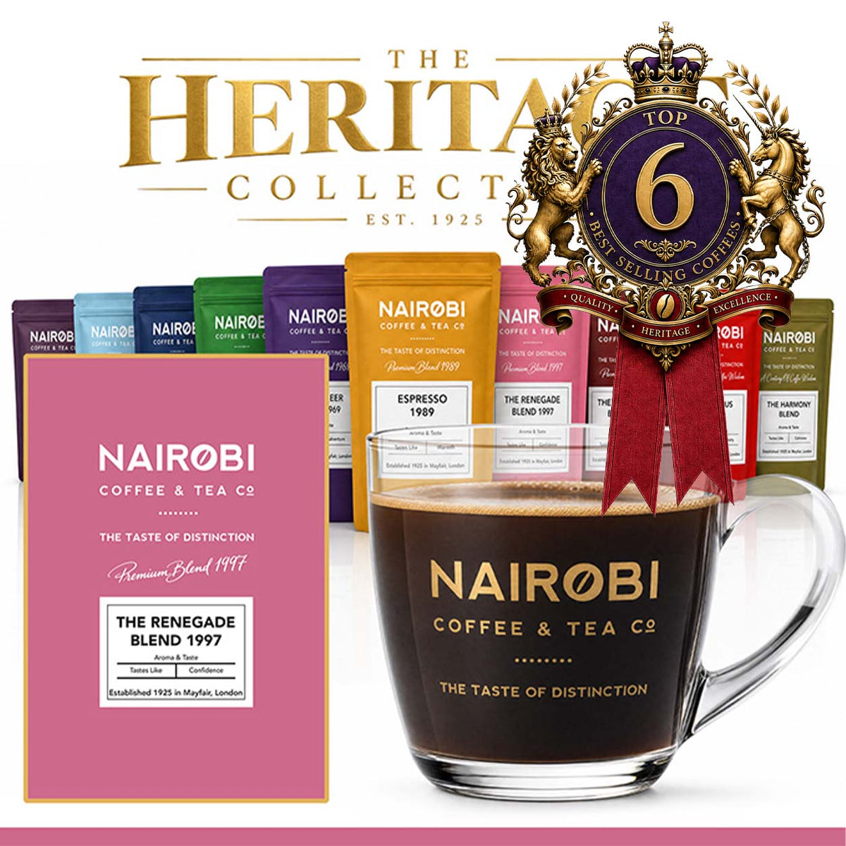 The 1997 Renegade Blend ground coffee is ranked No.6 of the top 10 best coffee beans and ground coffees in our world