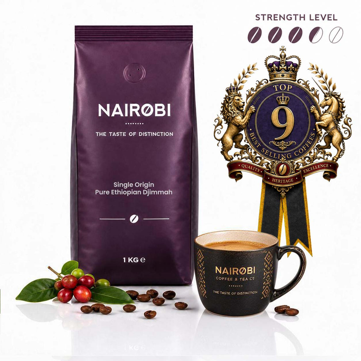 Single Source Ethiopian coffee beans are ranked No.9 of the top 10 bestselling coffee beans in our world