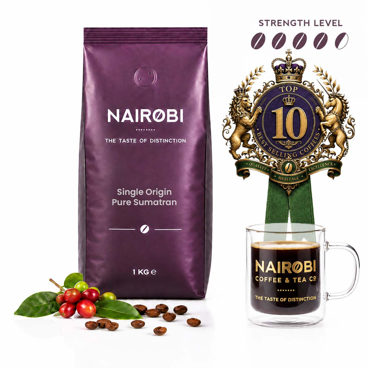 Single source Sumatran coffee beans are the 10th most popular selling coffee beans.