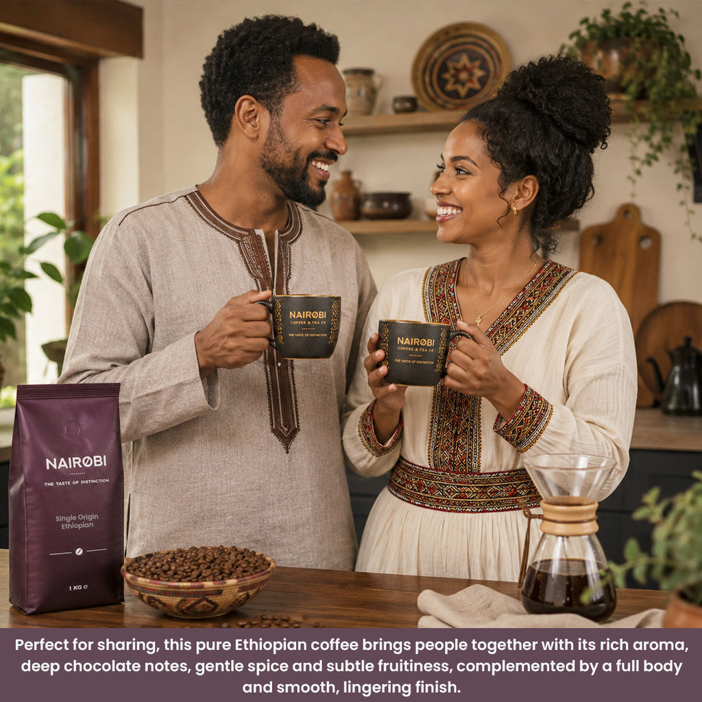 Pure Ethiopian Single-Origin Coffee - 1kg Coffee Beans