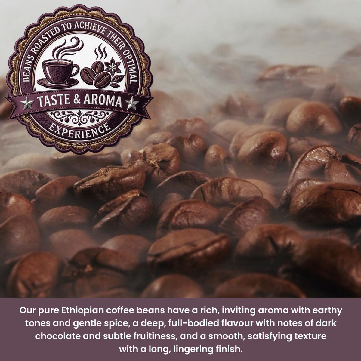 Pure Ethiopian Single-Origin Coffee - 1kg Coffee Beans