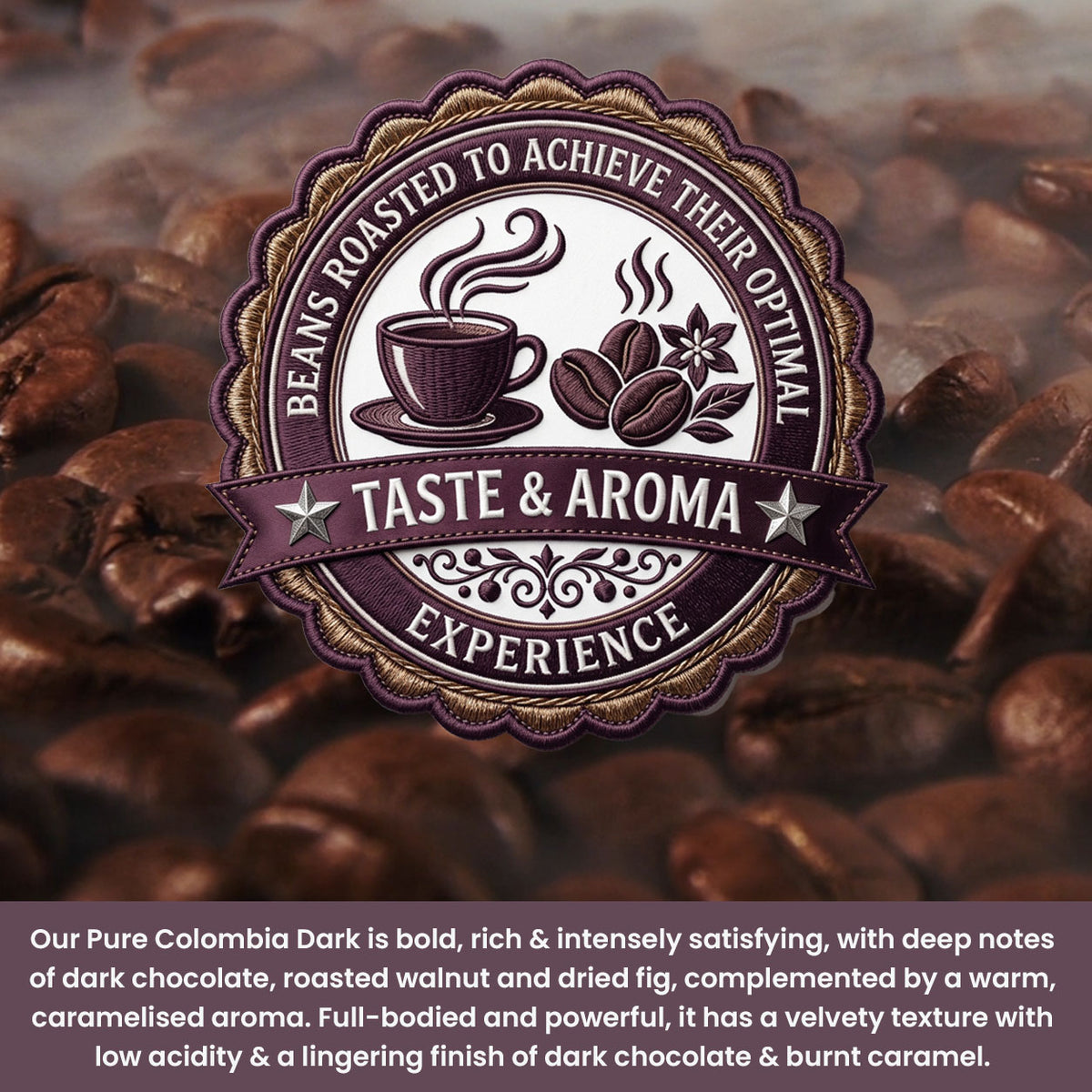 Pure Colombia - Dark Single-Origin Coffee - 1kg Coffee Beans