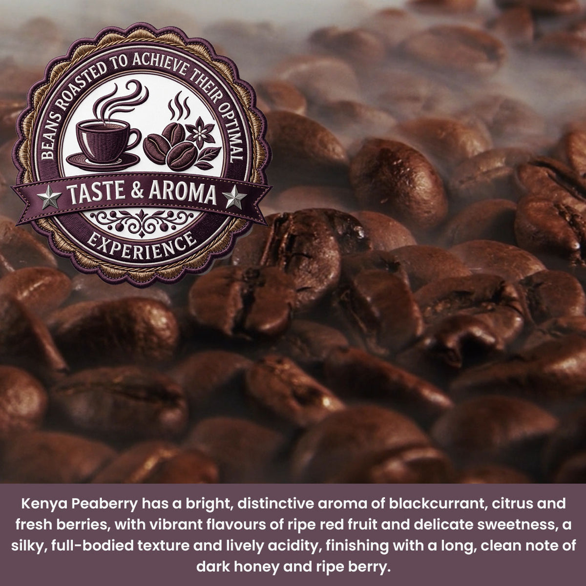 Kenya Peaberry Single-Origin Coffee - 1kg Coffee Beans