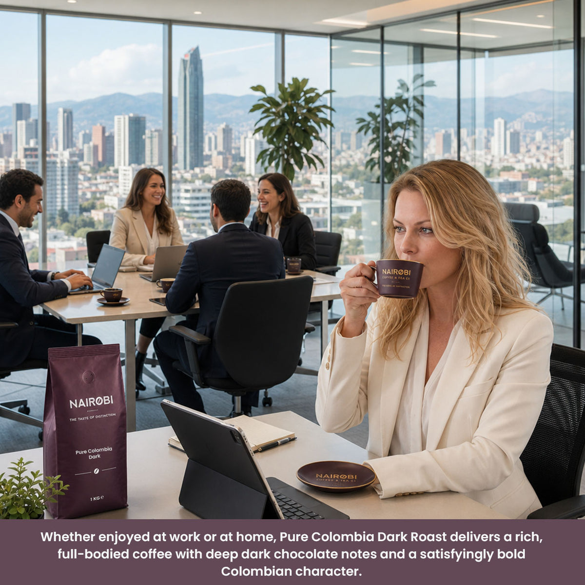 Pure Colombia - Dark Single-Origin Coffee - 1kg Coffee Beans