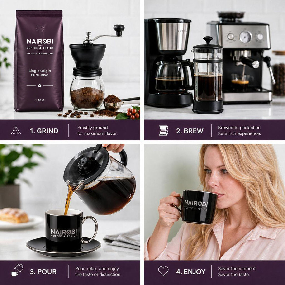 Pure Java Single-Origin Coffee - 1kg Coffee Beans