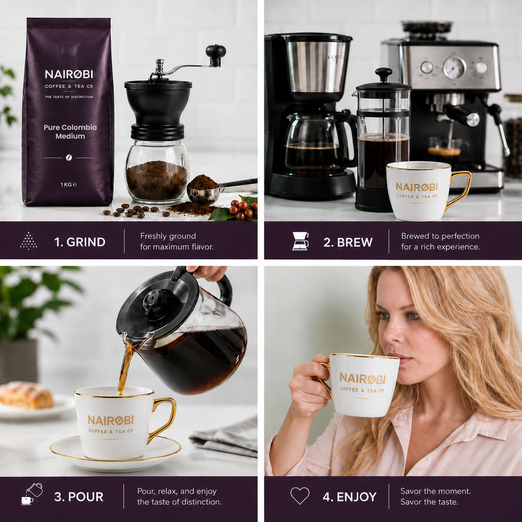 Pure Colombia - Medium Single-Origin Coffee - 1kg Coffee Beans