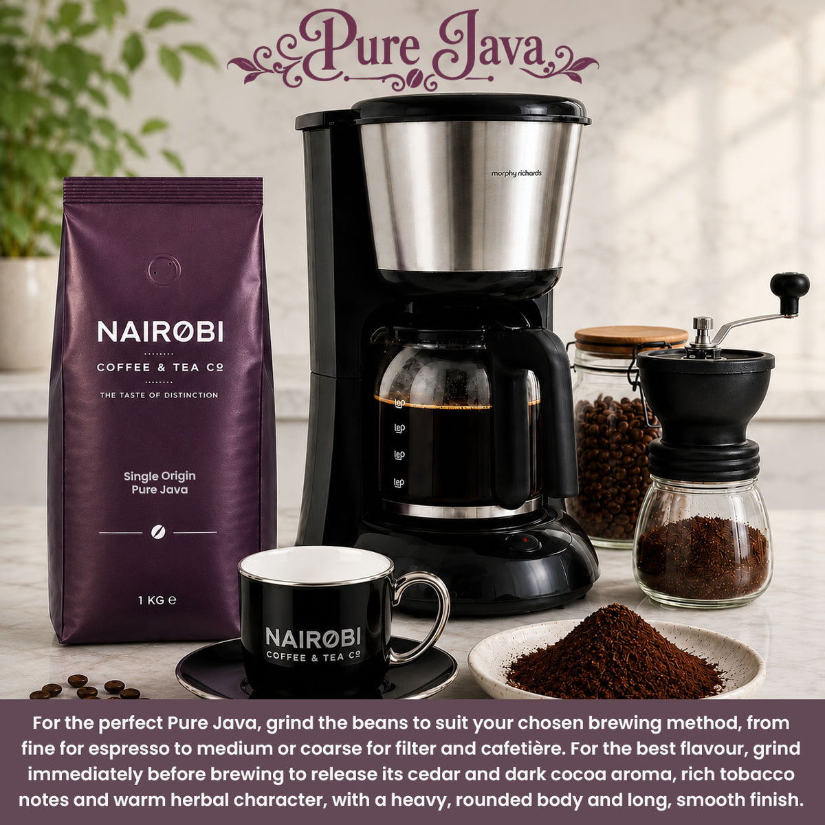 Pure Java grind coffee beans