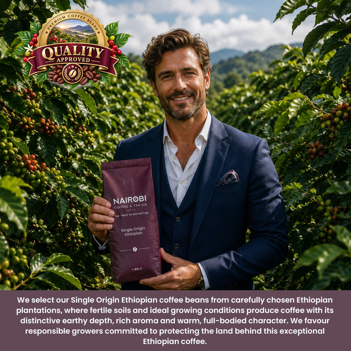 Pure Ethiopian purchase coffee beans ground coffee
