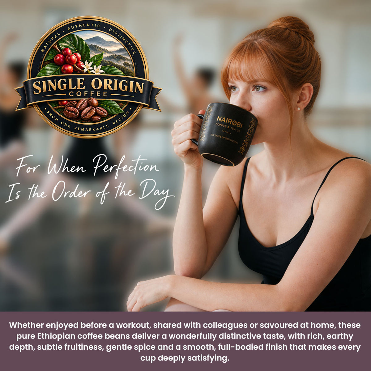 Pure Ethiopian Single-Origin Coffee - 1kg Coffee Beans