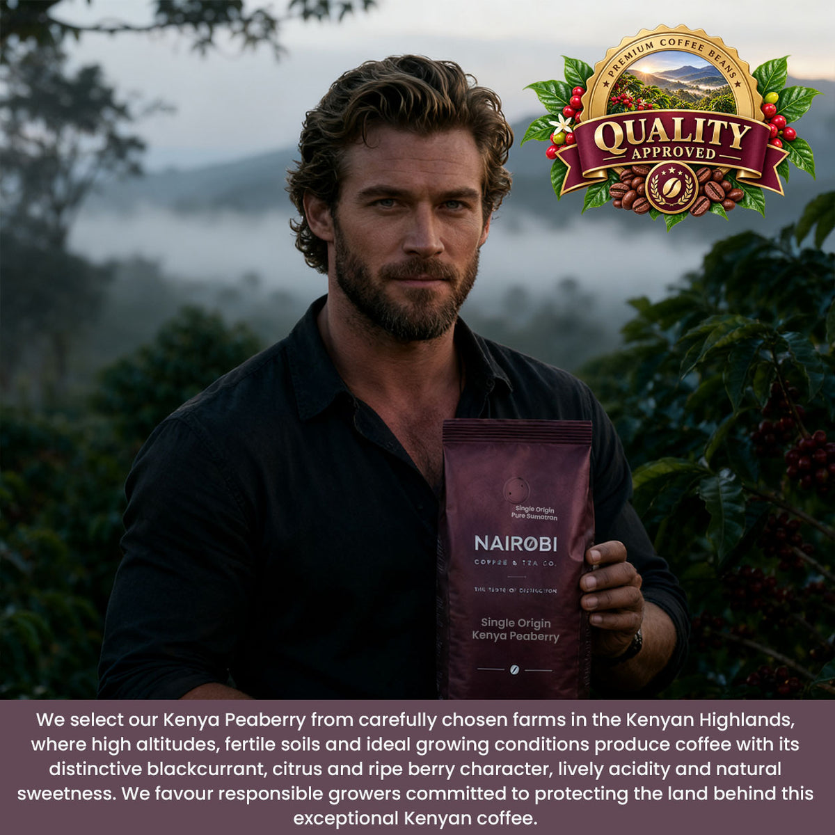 Kenya Peaberry purchase coffee beans ground coffee