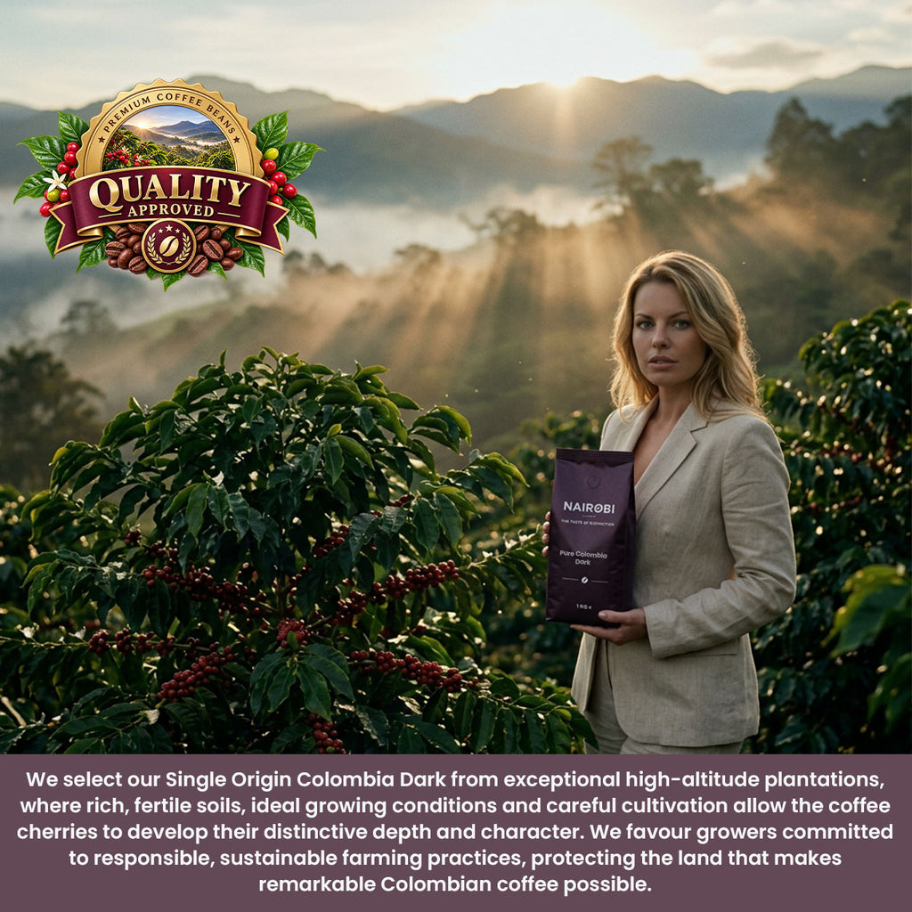 Pure Colombia - Dark Single-Origin Coffee - 1kg Coffee Beans