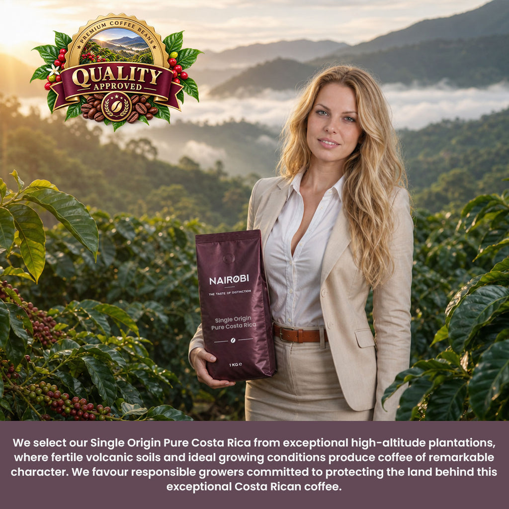 Pure Costa Rica Single-Origin Coffee - 1kg Coffee Beans