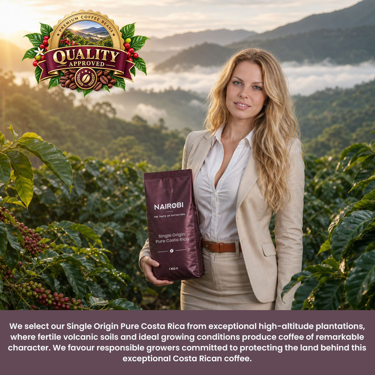 Pure Costa Rica purchase coffee beans ground coffee